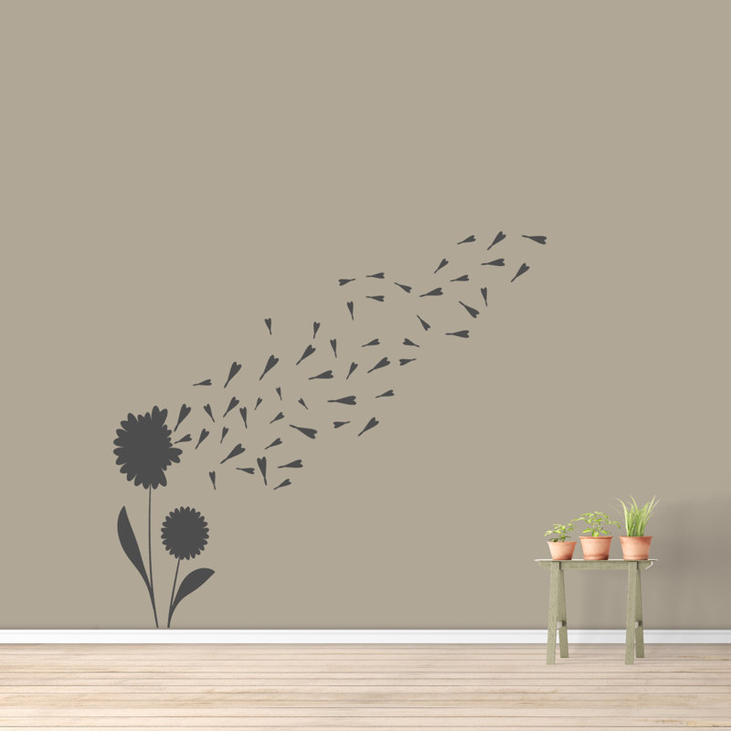 Plants & Flowers Non-Wall Damaging, Dark Gray