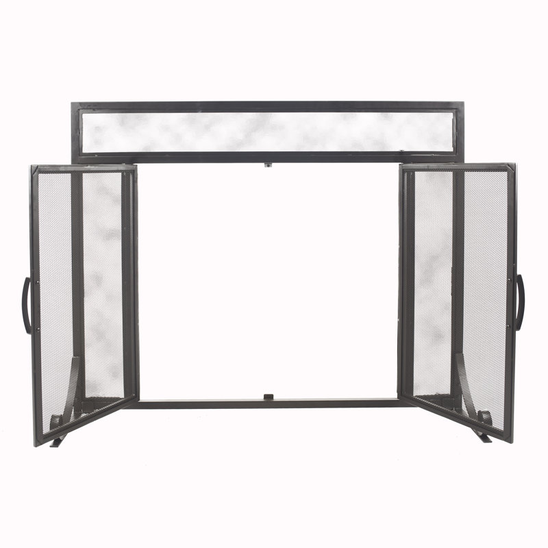 Pare-étincelles en acier à panneau simple Abdyl, H 33,03 po x l 44 po x P 12 po