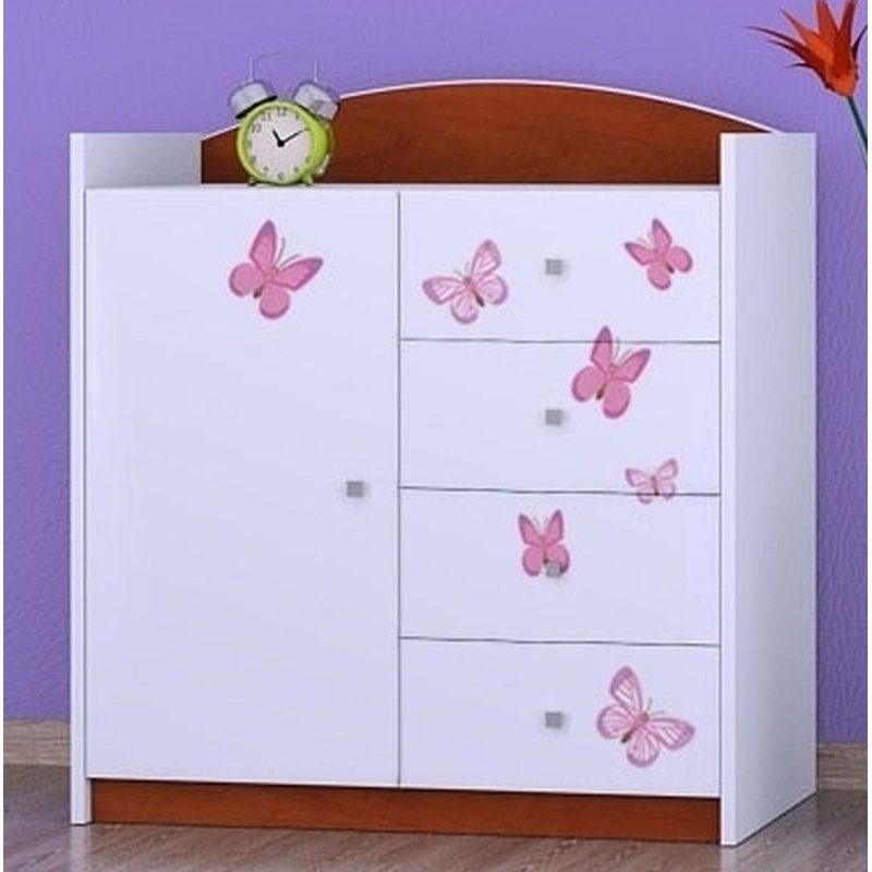 Nicoletti Kids 4 - Drawer Combo Dresser, Brown