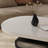 Rock plate oval coffee table-367705586