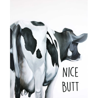 Vue arrière de la vache - imprimé