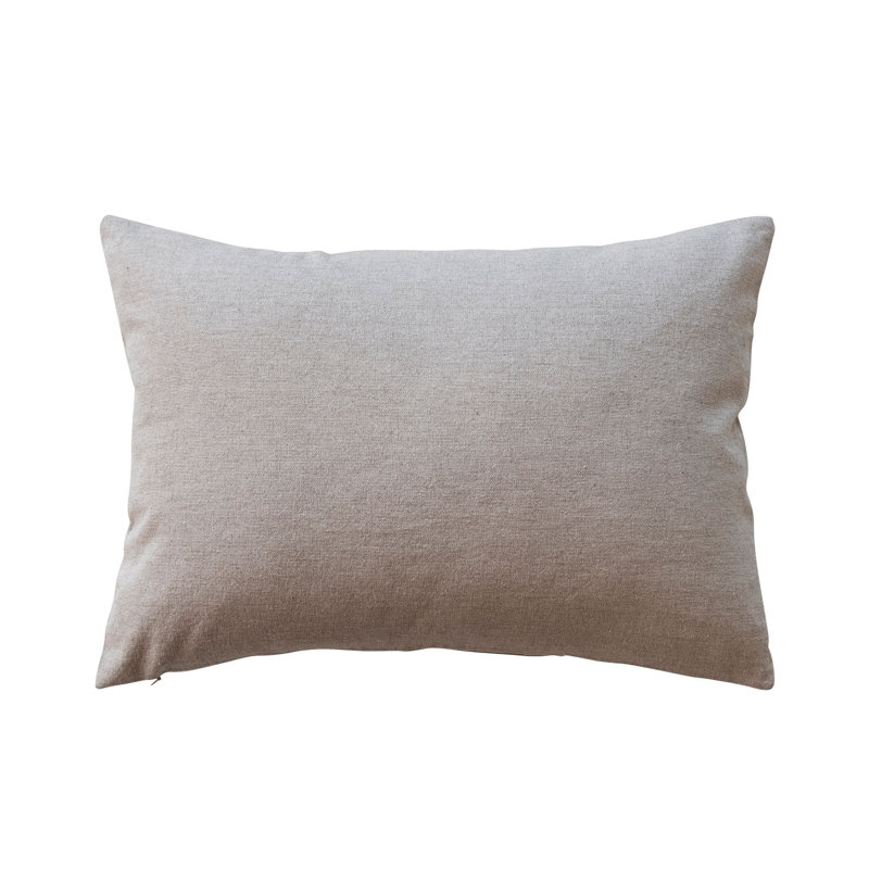 Cotton Lumbar Rectangular Pillow Cover & Insert