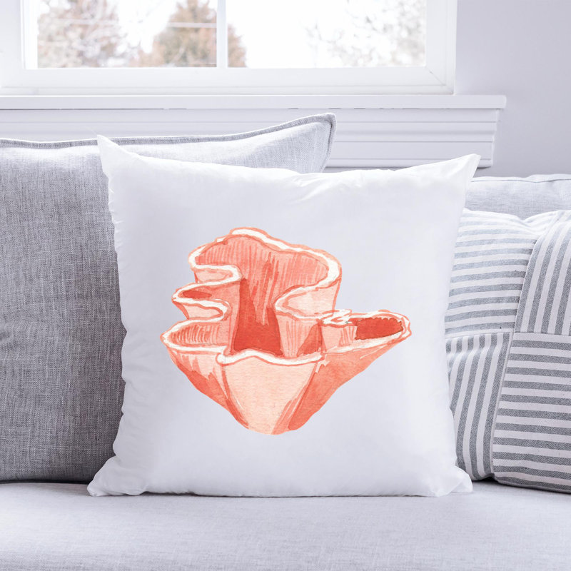 Cotton / Polyester Blend Reversible Throw Pillow, 16"H x 16"W