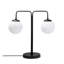 Lampe de table noire 23,23 po Yvaine