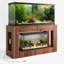 Support d'aquarium Farmhouse 55 à 90 gallons avec prise de courant, support d'aquarium en bois avec 2 tiroirs, support de réservoir de reptile robuste à 2 niveaux, capacité de 1000 lb