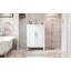 Meuble-lavabo 24 po avec lavabo supérieur, armoire de rangement moderne avec 2 portes à fermeture douce et tablette réglable, structure en bois massif-1312024909