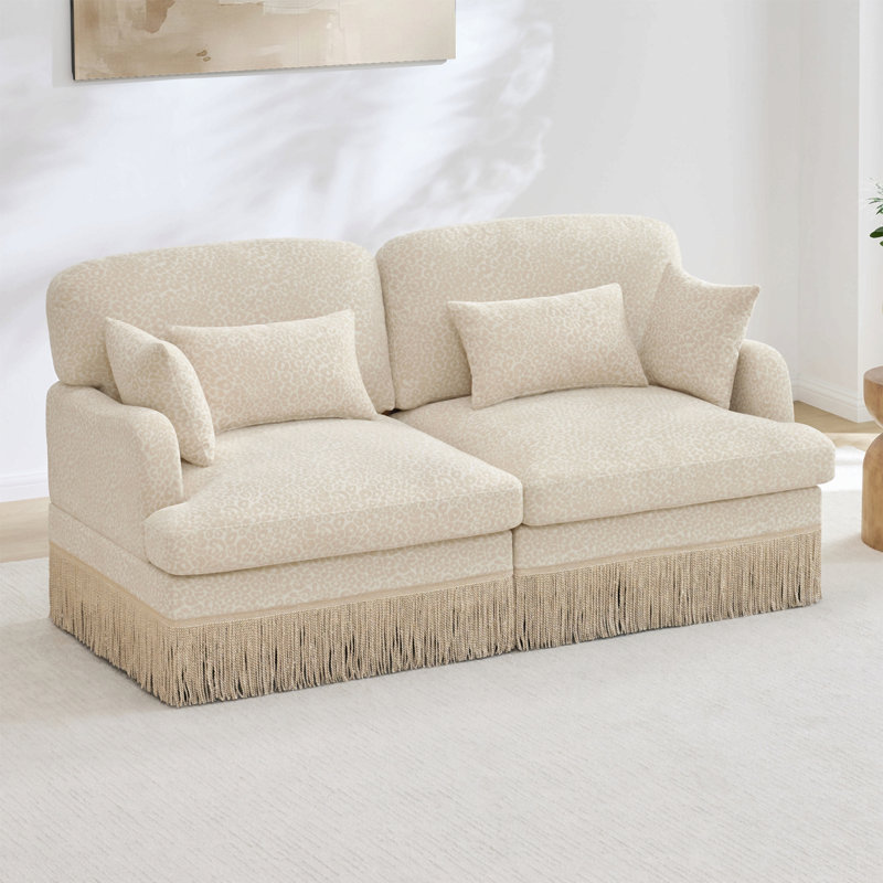 Canapé Comfy Chenille Leopard, Chenille beige