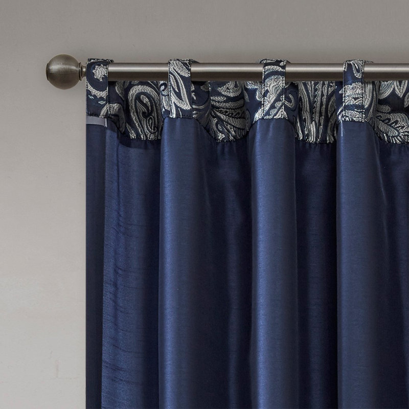 Curtain Panel Pair(2 Pcs Window Panels), 50" W x 84" L, Navy