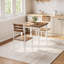 Ensemble de table de salle à manger pour 2 tables de salle à manger compactes et chaises 3 pièces ergonomiques et confortables, idéales pour les petits espaces cuisines, appartements - blanc et brun-2095201548-2095201549