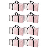 Extra Large Moving Bags With Zippers & Carrying Handles, Heavy-Duty Storage Tote For Space Saving Moving Storage, Fold Flat, Alternative To Box And Bin,(8 PCS)