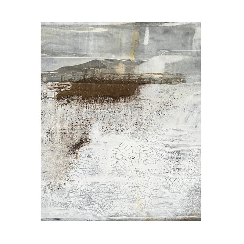 Velora Single Picture Frame Painting on Wood, 130 cm H x 100 cm W, White