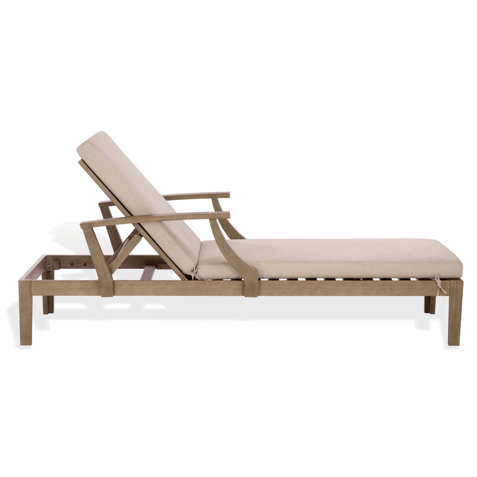 Clairmont 28" Eucalyptus Patio Double Chaise Lounge
