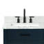 Meuble-lavabo simple Jameal de 36 po en bois massif avec comptoir en marbre de Carrare de 0,75 po et lavabo ovale dÃ©calÃ© Ã  droite-566077836-566077835-598961053