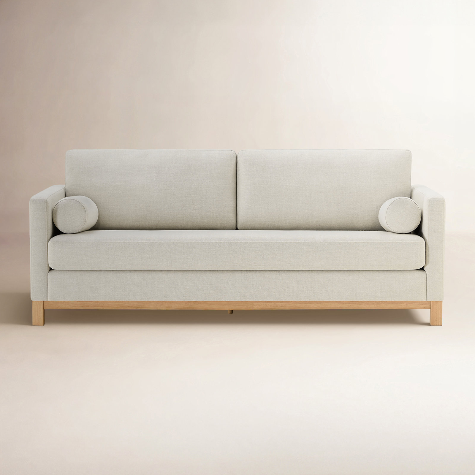 84" Linen Sofa, Effie Linen Performance Basketweave