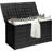 75-Gallon Outdoor Resin Deck Box, Patio Storage Container For Cushions And Accessories, Black