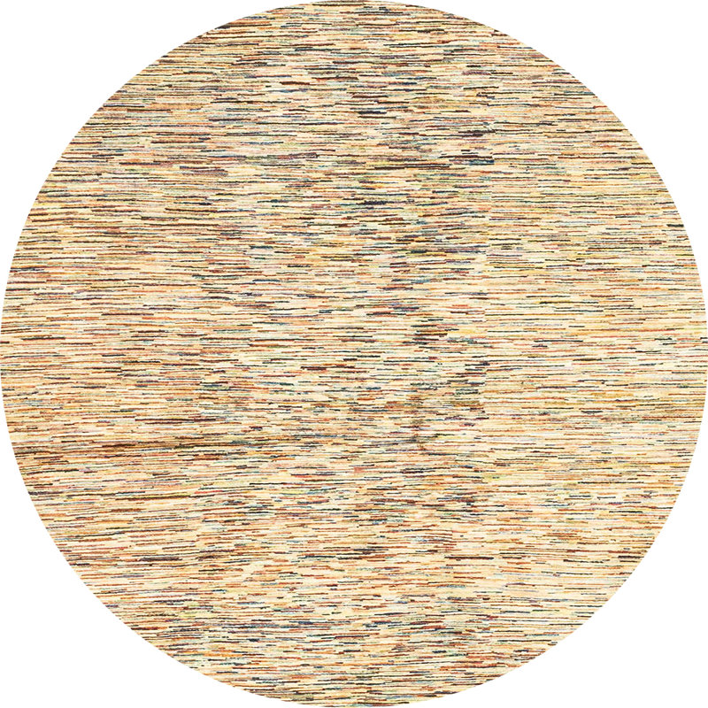 Tapis multicolore à motif abstrait Delastre, Rond 8 pi