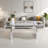 Luxury Rectangular Mirror Coffee Table With Fluted Tempered Glass And Rounded Edges