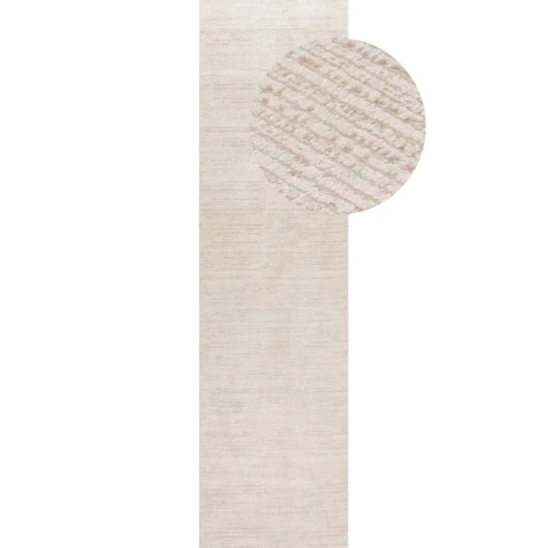 Carmel Modern Striped Cream/Beige Area Rug, Runner 80 x 300 cm