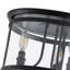 Savala 3-Light Classic Candle Glass Black Dimmable Flush Mount Light