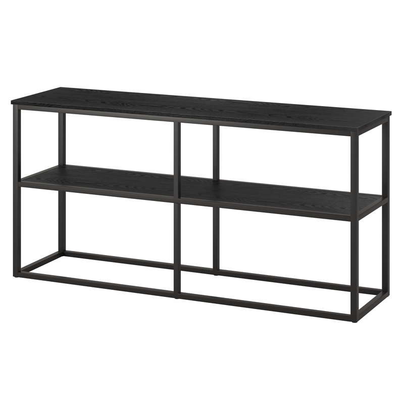 Unfinished TV Stand for TVs up to 65", Blackened Bronze/Black Grain