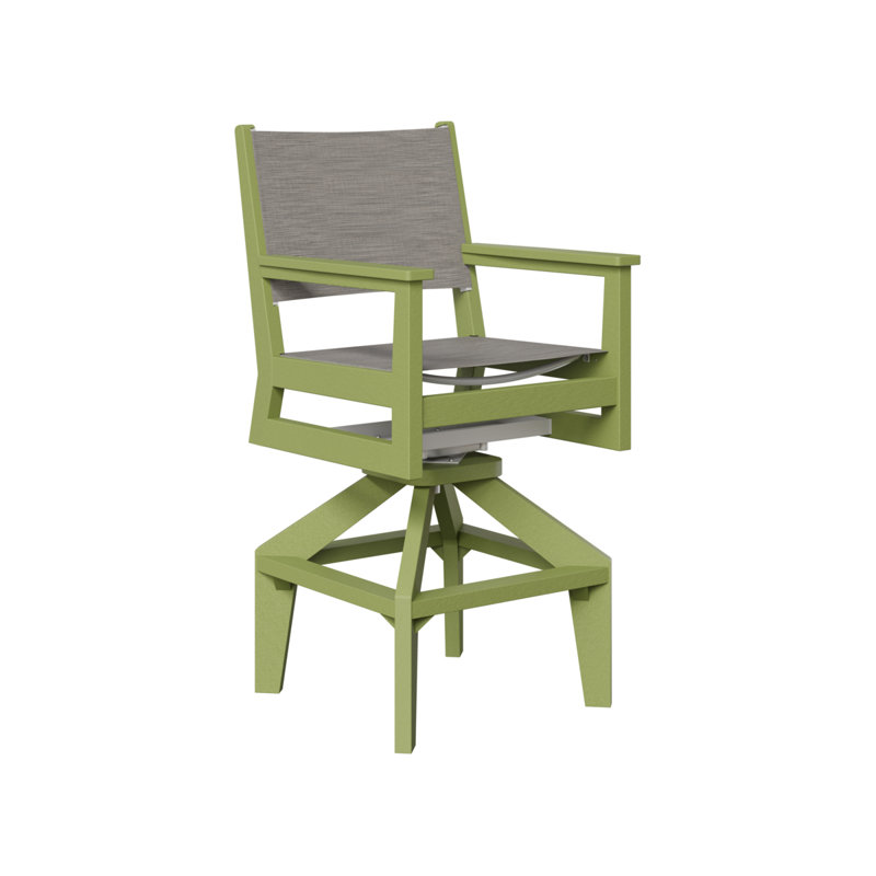 Chaise de bar pivotante Berlin Gardens Mayhew, Blanc, 27.5"