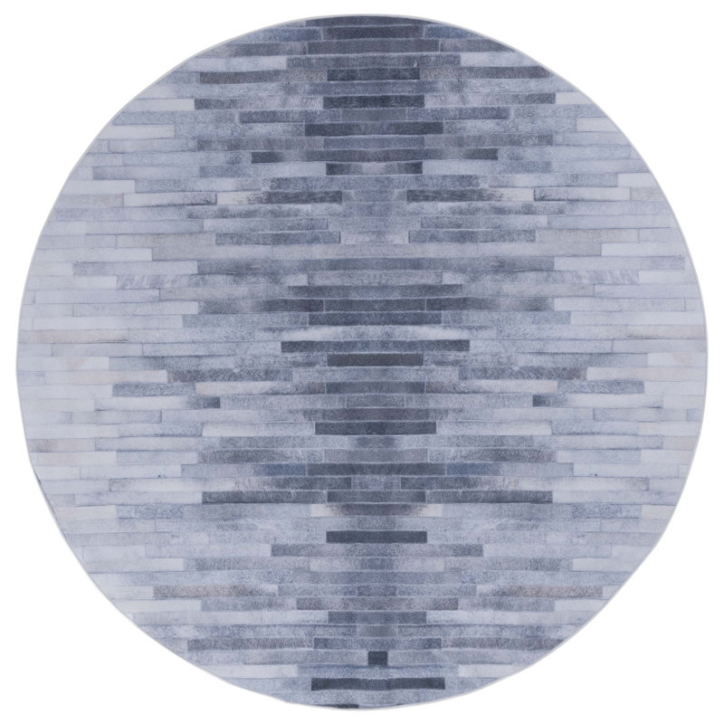 Tapis abstrait lavable à la machine Avrumi, Rond 6 pi