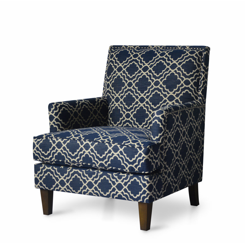 Fauteuil Arvetta, Mélange de polyester bleu marine