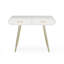 Table d'appoint Prominent - Deux faux bois blancs avec des pieds en métal doré champagne attrayants