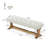 55" Upholstered End Of Bed Bench, Solid Wood Tufted Entryway Bench
