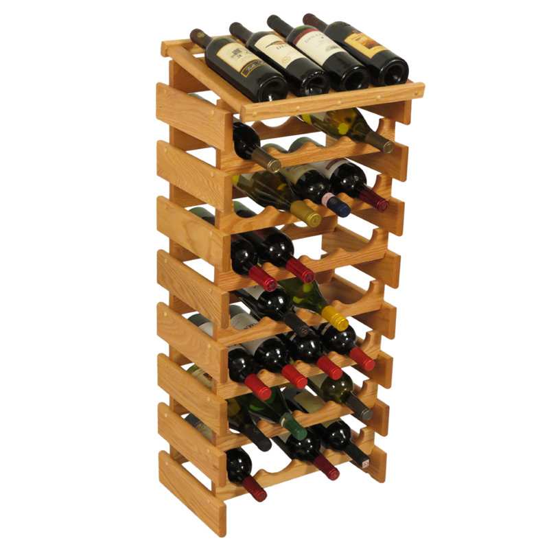 Support à vin Geis, Chêne clair, H 39,5 po x l 17,62 po x P 12,87 po