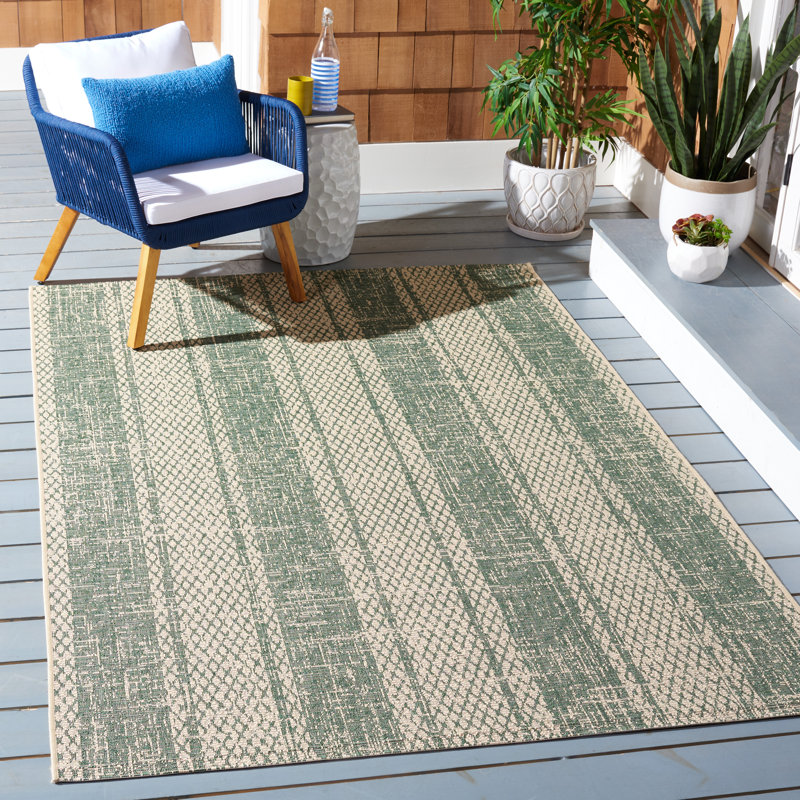 Tapis d'intérieur / extérieur à rayures Beedle Performance, Rectangle 9 pi x 12 pi