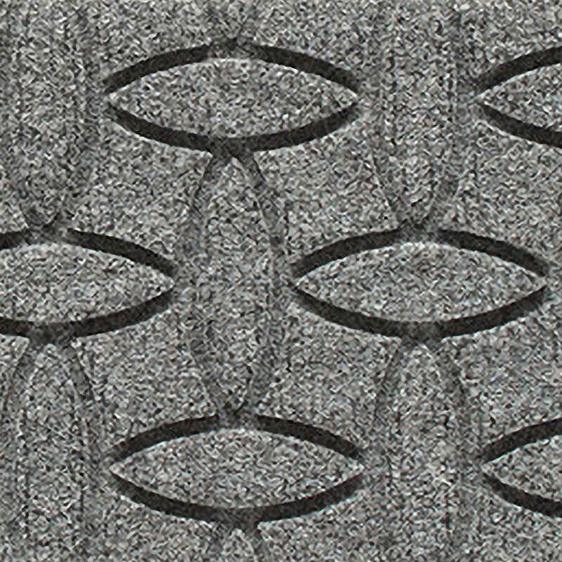 WaterHog® Elipse 8.5 in. x 30 in. Indoor Outdoor Stair Treads Set/4, Medium Gray