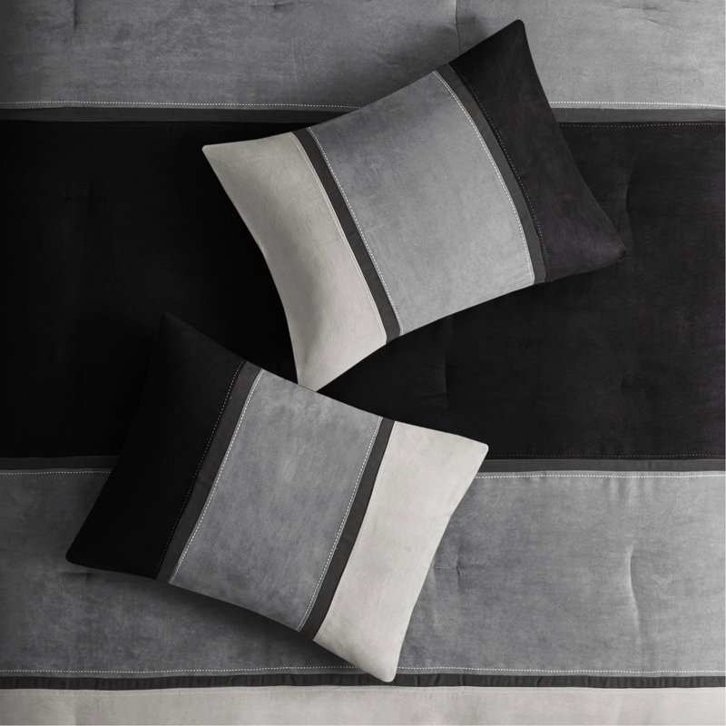 Édredon - imitation suède, Noir, 7