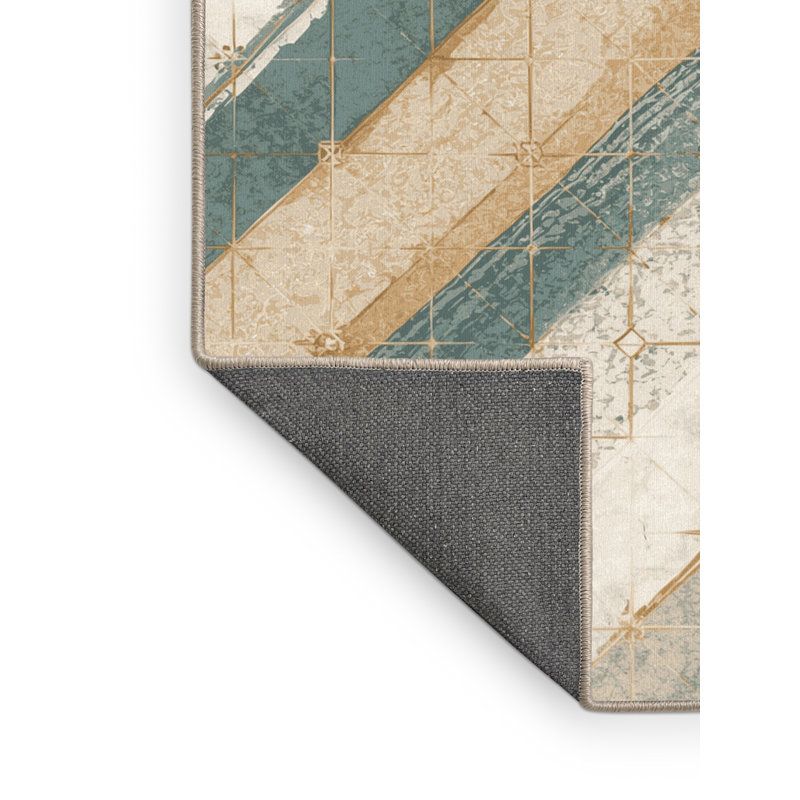 Tapis moelleux moelleux doux d'inspiration mondiale Aurora Borealis Sky, 7 x 9