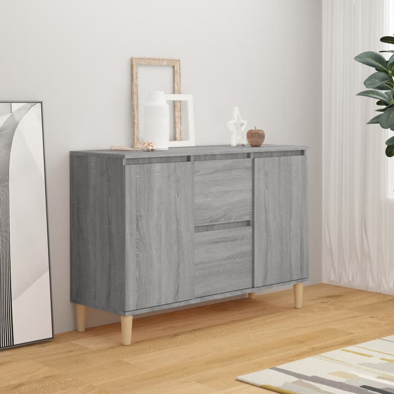 SkeltinCleveland Sideboard 101x35x70 cm Engineered Wood, Grey Sonoma