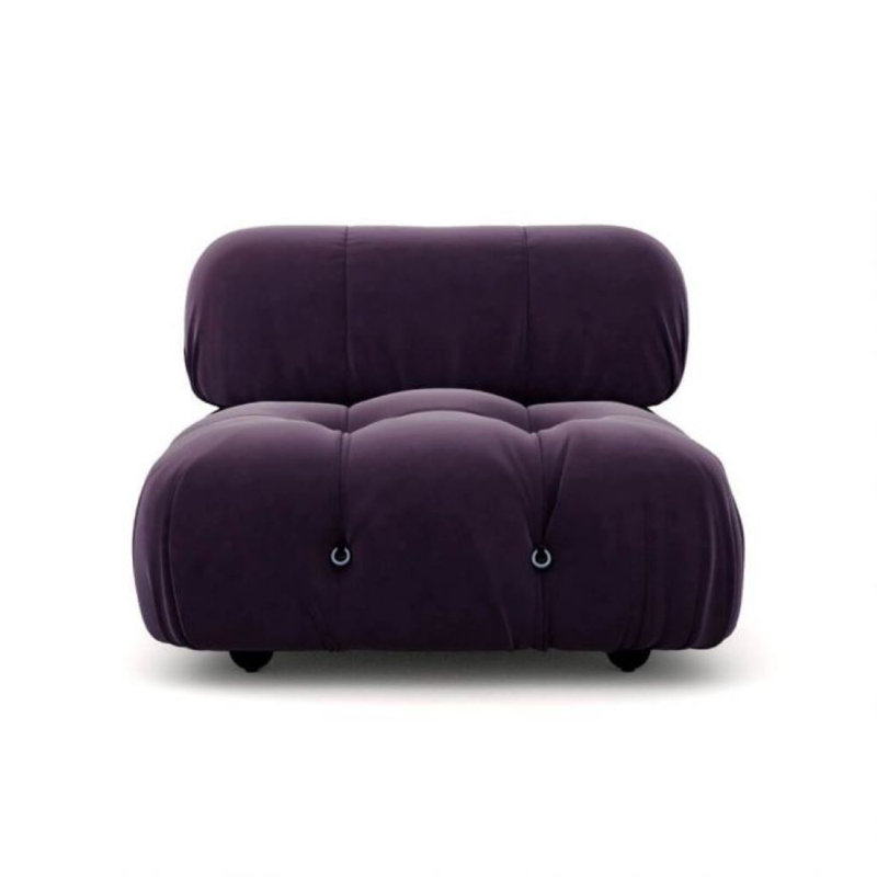 Mccleod Velvet Slipper Chair, Purple Velvet
