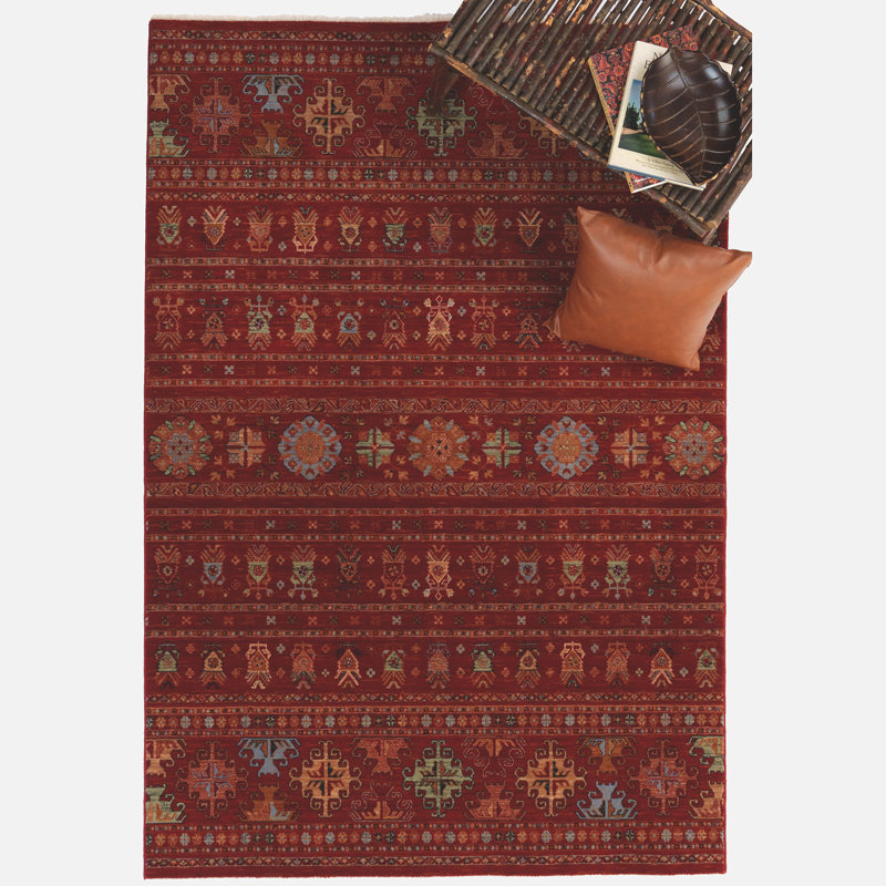 Maelana Wool Oriental Indoor Rug, Rectangle 5'3" x 7'10"