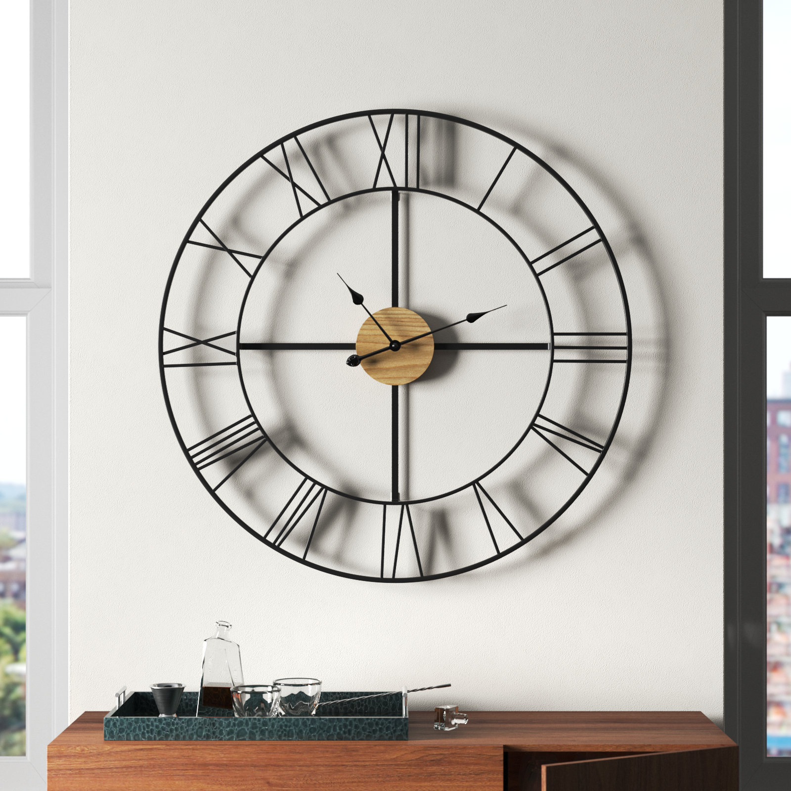Modern Metal Wall Clock, Large Wall Clock, Non-ticking Clocks for Wall,  Gold Wall Clock, Minimalist Clock, Living Room Decor, Home Decor 