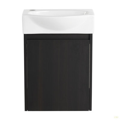 Ensemble de meuble-lavabo pour salle de bain 16 po avec petit meuble-lavabo moderne avec lavabo en céramique
