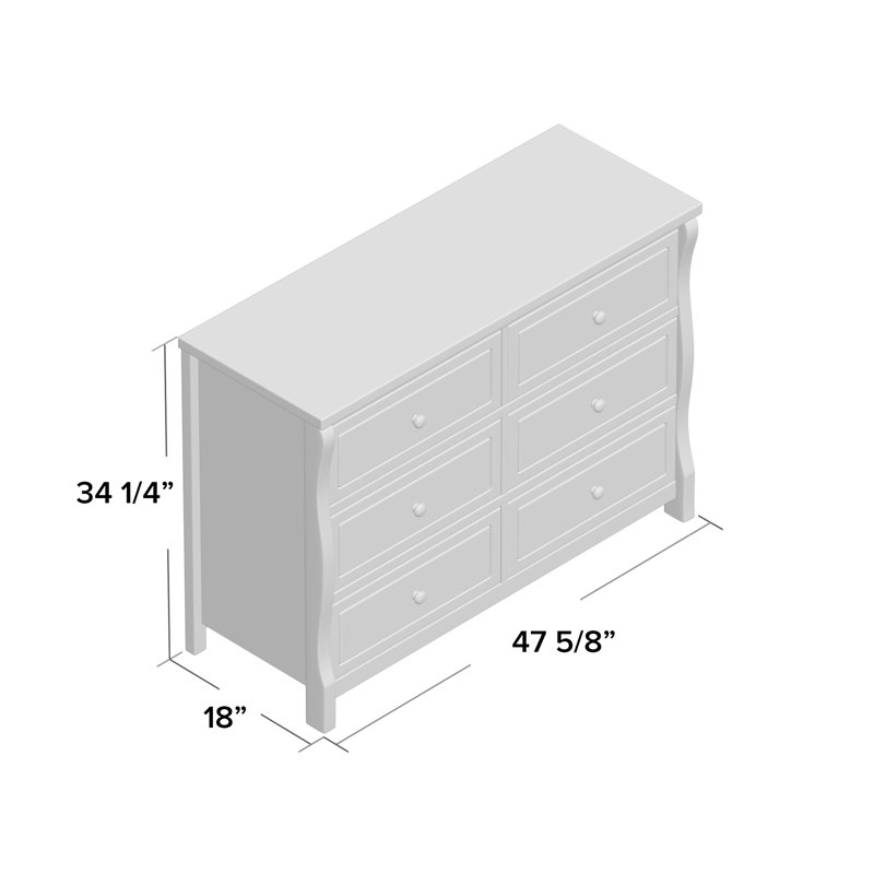 Commode double 6 tiroirs Princeton Elite, Espresso