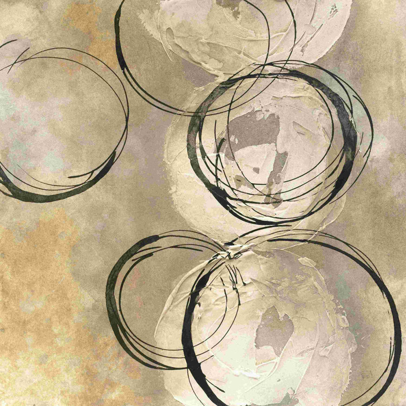«Circle in A II» par Chris Paschke - peinture sur toile tendue, H 12 po x l 12 po, Toile tendue, Non