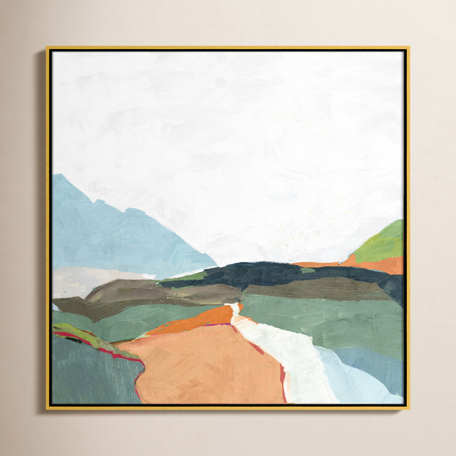 Addy "April Morning" Painting, 37.5" H x 37.5" W, Gold