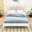 Chatmon Wooden Platform Bed with Natural Rattan Headboard and Slats Support-1482150076-1482150078