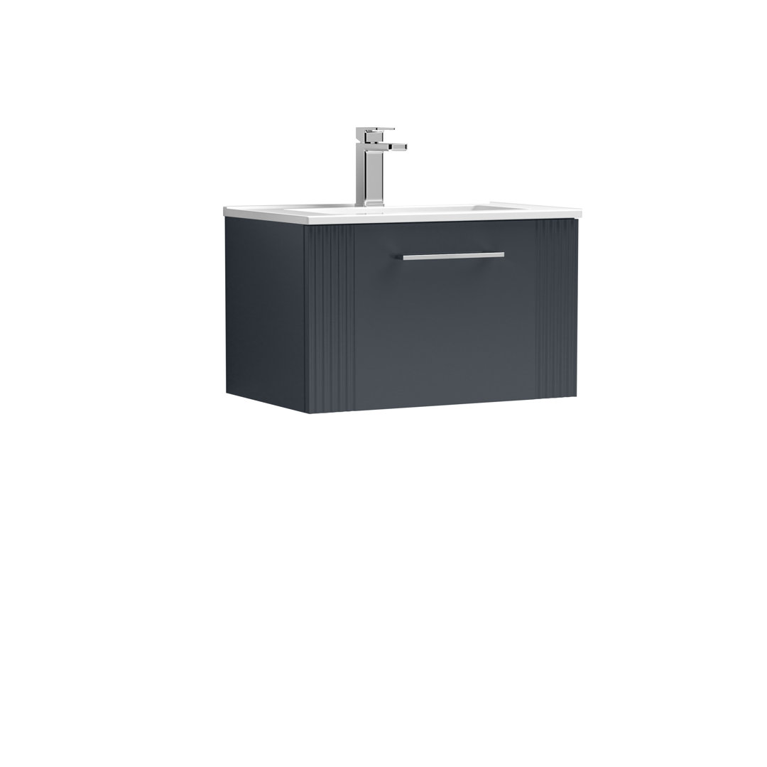 Deco 605mm Single Bathroom Vanity with Integrated Vitreous China Basin