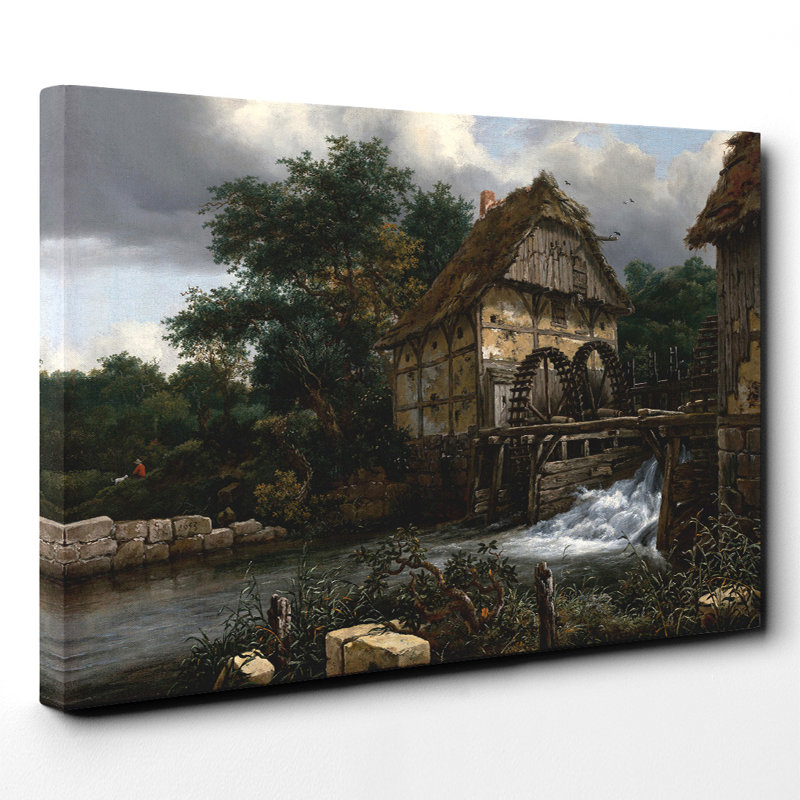 Two Watermills by Jacob Ruisdael - Wrapped Canvas, 70cm H x 100cm W