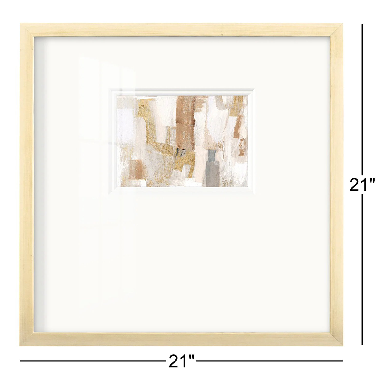 Gold Quartz I, 21" H x 21" W x 1.25" D