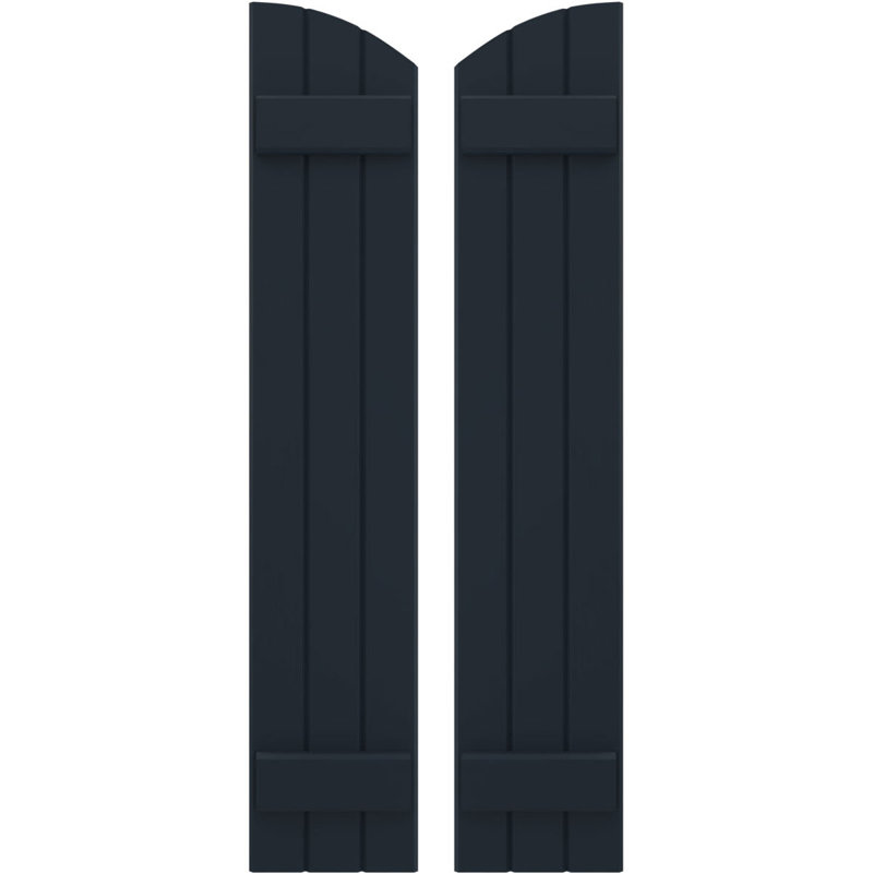 Volets de planche-n-lattes jointes avec plateau elliptique Americraft (2 lattes) (par paire), Bleu nuit sans étoile, 10 1/2"
