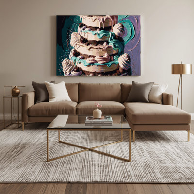 Desserts, crème glacée, art mural sur toile