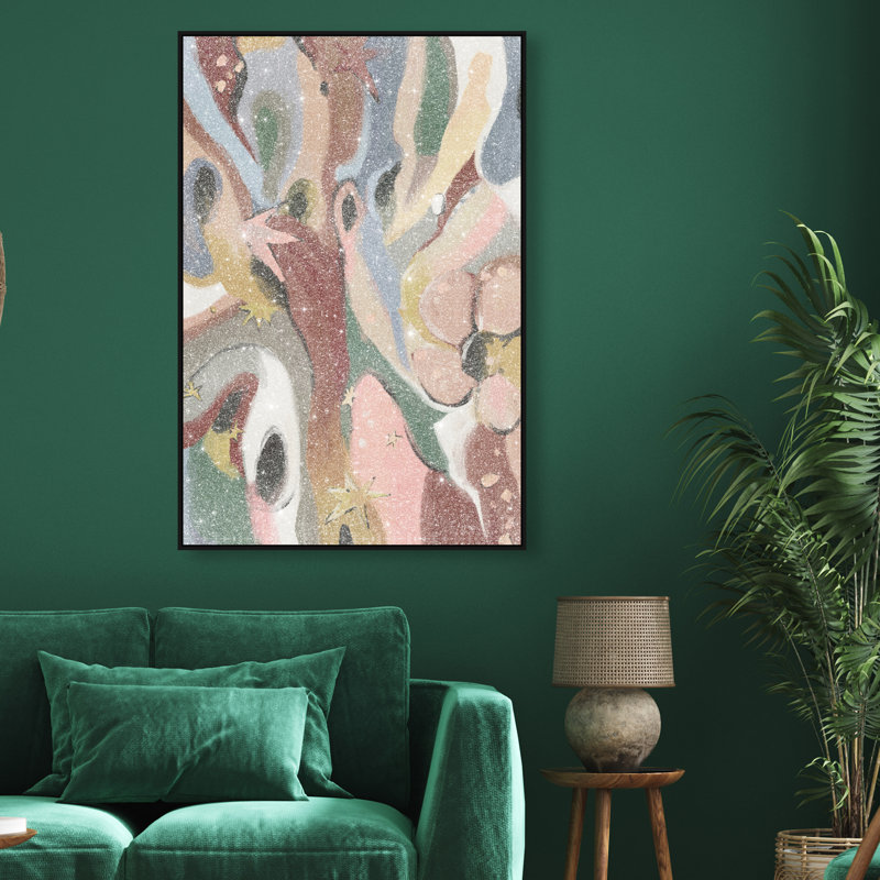 Modern Folk I Print by Oliver Gal, 16"H x 11"W, Black Floater Frame