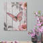 Papillon rose et pivoines, 16 x 20 pouces, cadre mural en bois encastré